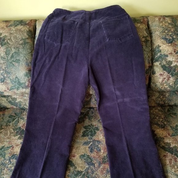 Vintage 90s, needle cord, fine corduroy pants, 4 pockets, L, Fairweather, purple - Picture 1 of 8